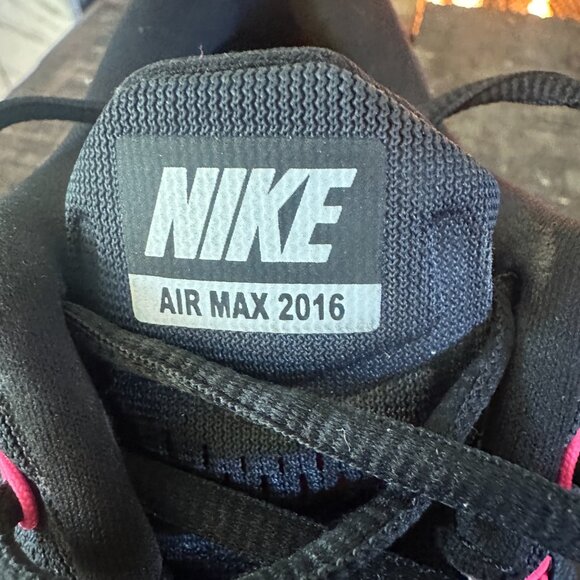 Nike Air Max 2016 Black Pink Running Shoes Womens Size 9.5 - Picture 6 of 7